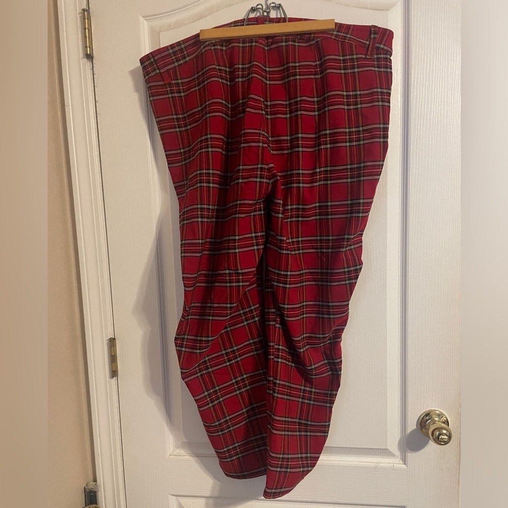 NWT Tommy Hilfiger The Flex Red Plaid Pants 24W‎ - Picture 3 of 9